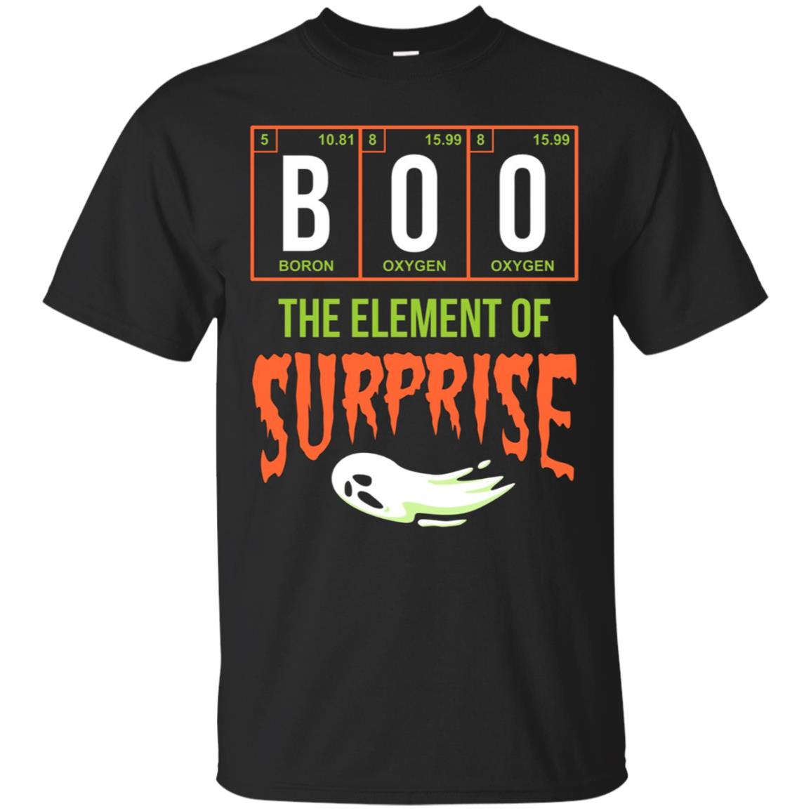 Funny Halloween Chemistry Boo The Elet Of Surprise T Shirt