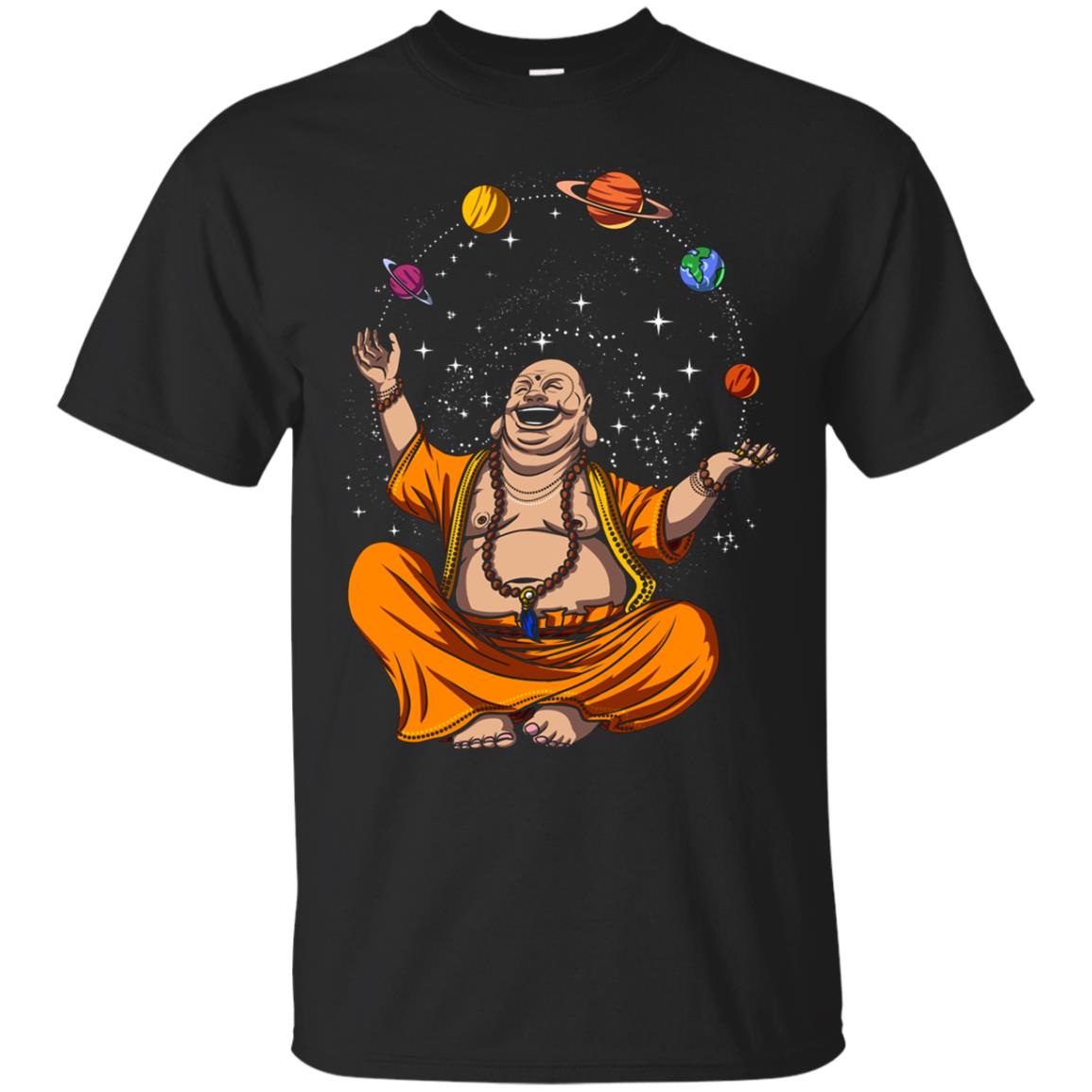 Buddha Space Planets Zen Yoga Meditation T-shirt