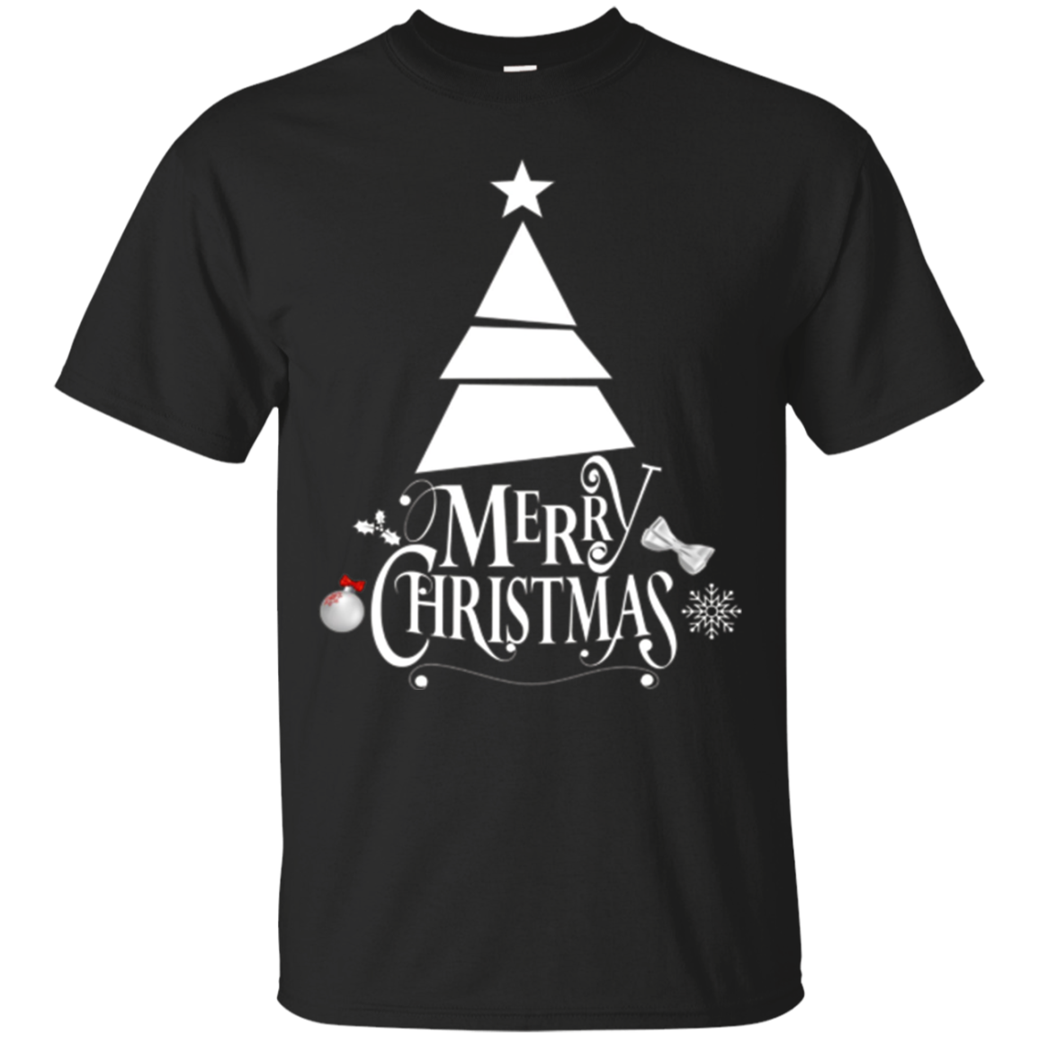 Merry Christmas Tree Star T Shirts | Christmas Shirt