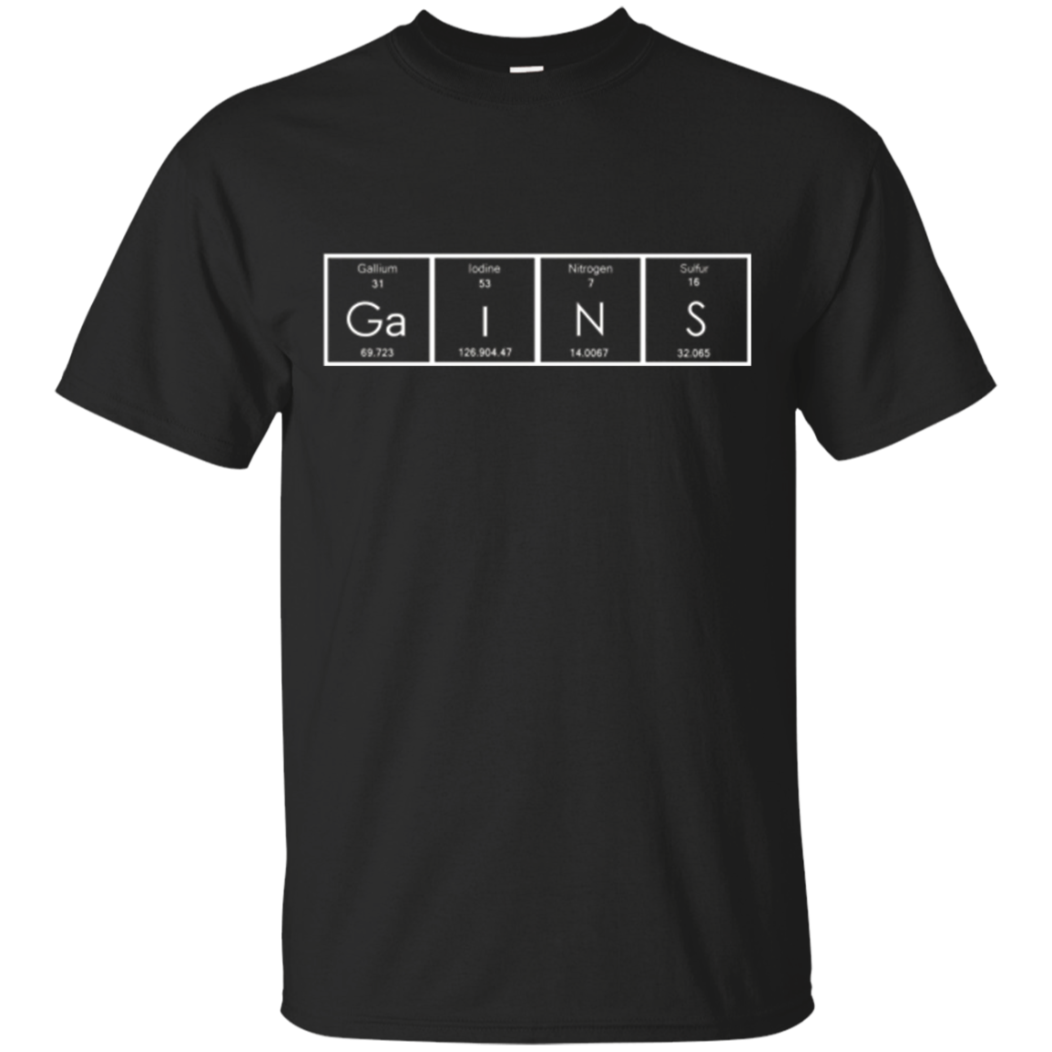 S Gains- Periodic Table Funny Science Shirt For Workouts