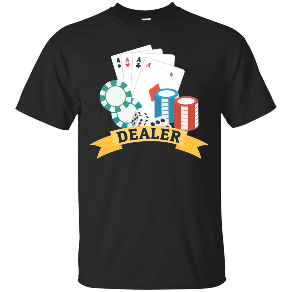 Casino Dealer Chips Cards Poker T Shirt