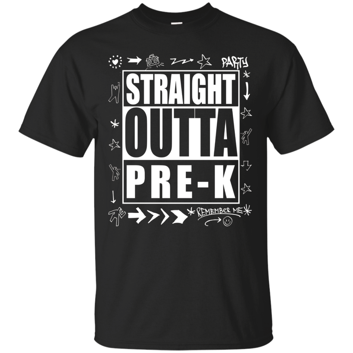 Straight Outta Pre-k T Shirt Funny Cute Graduation Gift