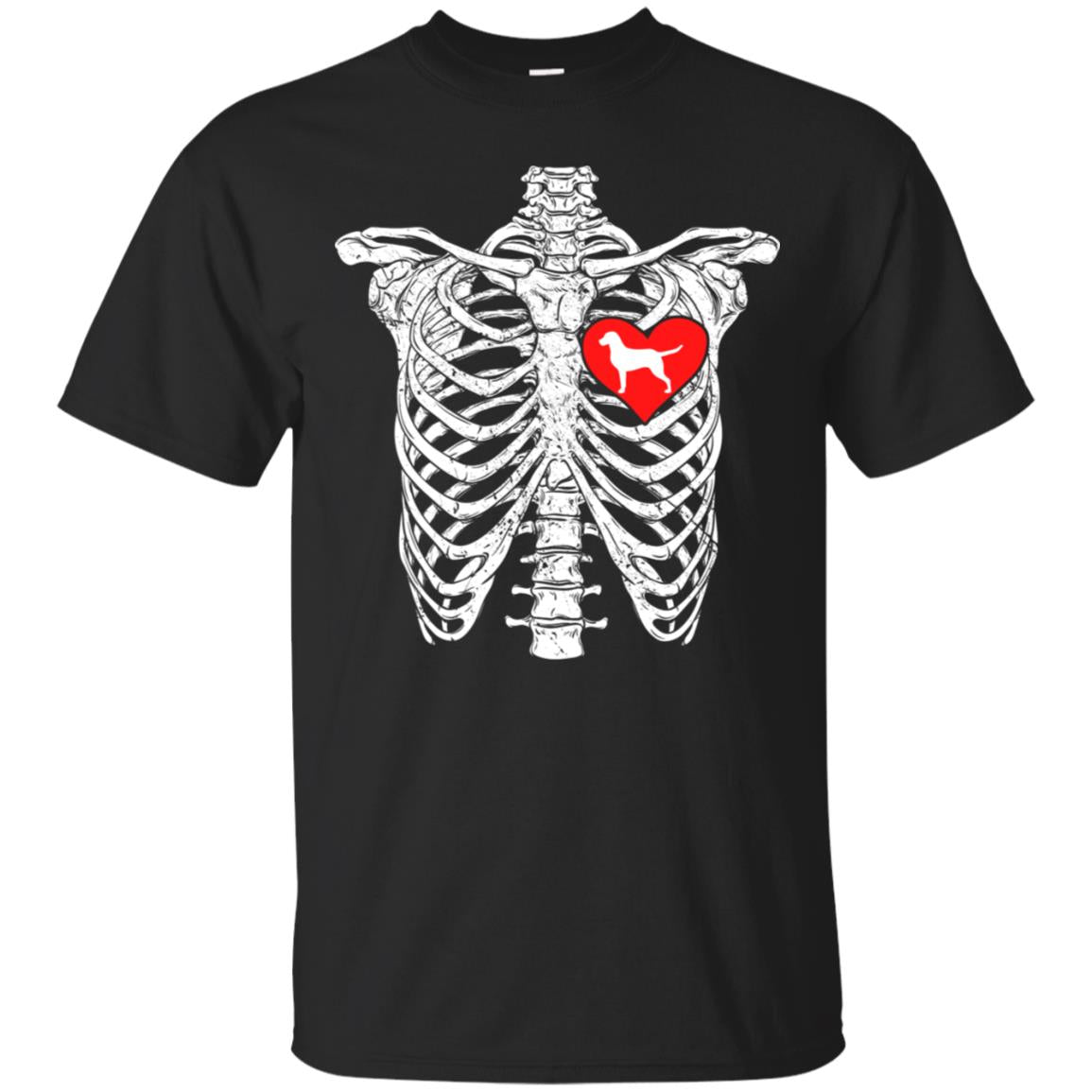 Skeleton Rib Cage Chesapeake Bay Retriever Heart Dog Shirt