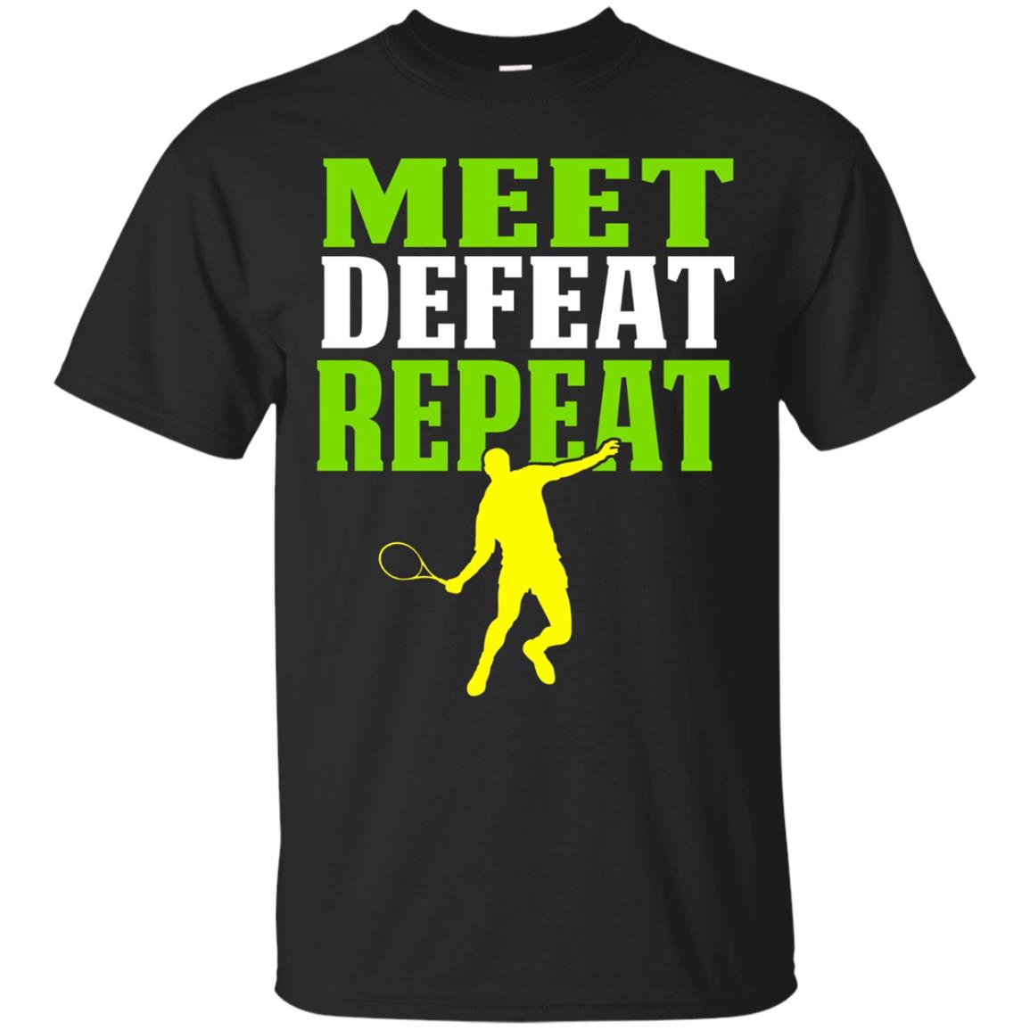 Funny Tennis Shirt Meet Det Repeat 3