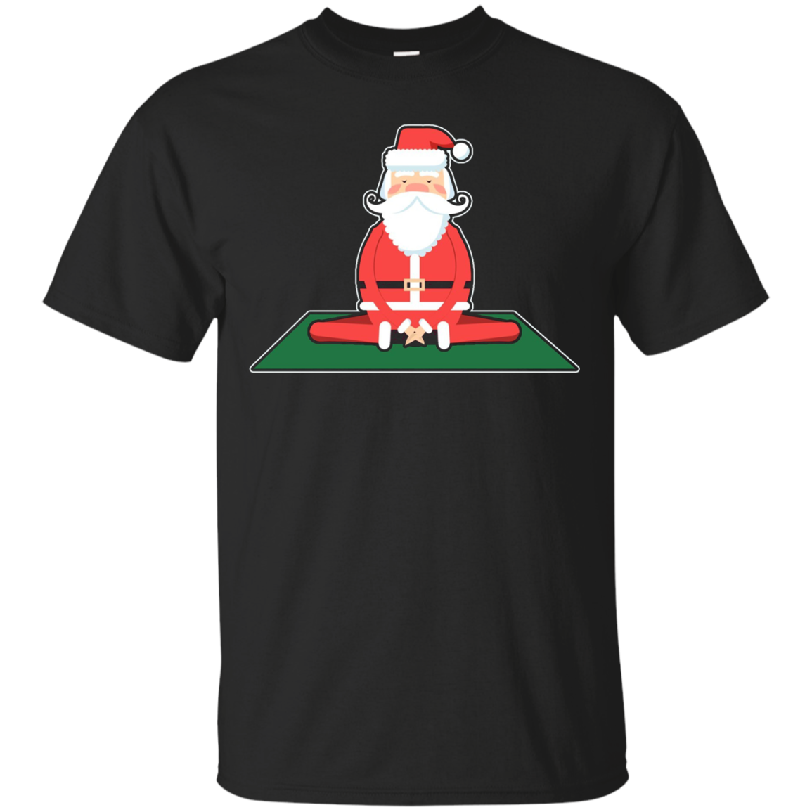 Christmas Santa Yoga Position T-shirt Mediation Yoga Pose