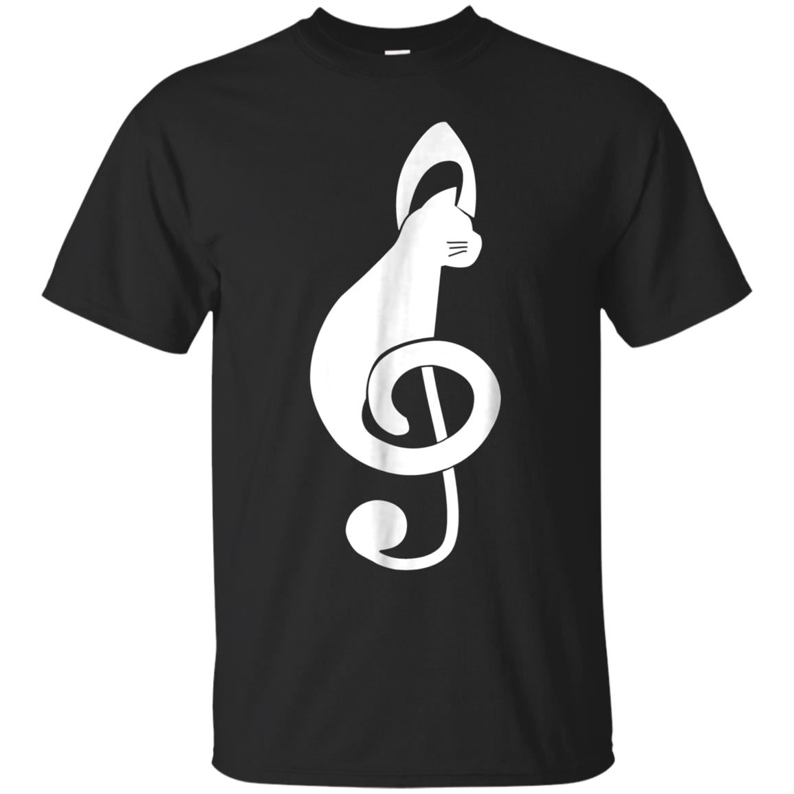 Musical Notes Cat T-shirt Music Tea Or Musician Gift