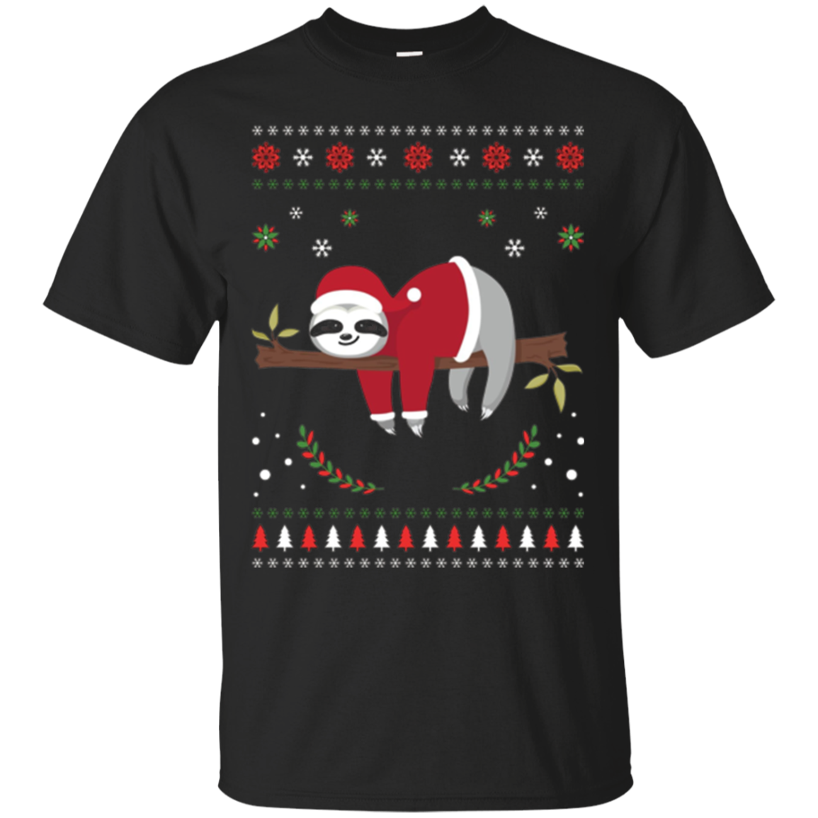 Sloth Ugly Christmas Pattern Holiday Shirt