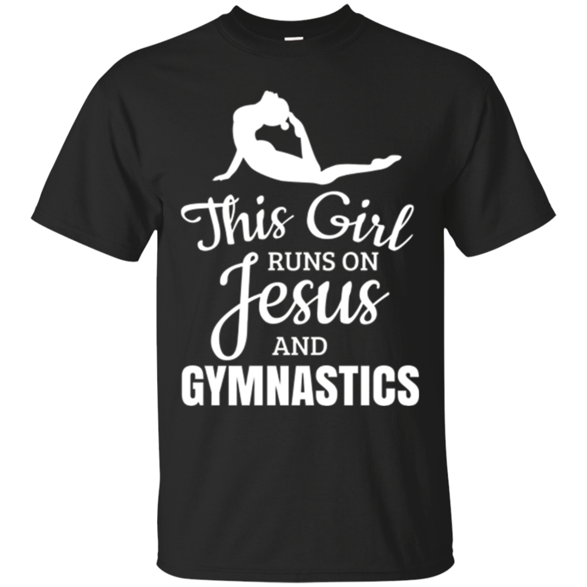 Gymnastics Shirt, Girls Gymnastics Gift, Runs On Jesus