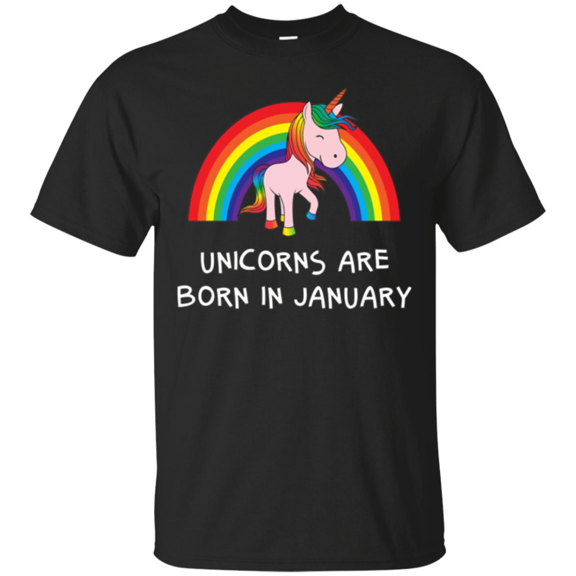 Rainbow Unicorn T-shirt For People Born In January