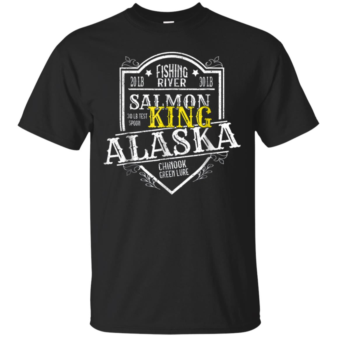 Fishing Alaska King Salmon Vintage Tshirt