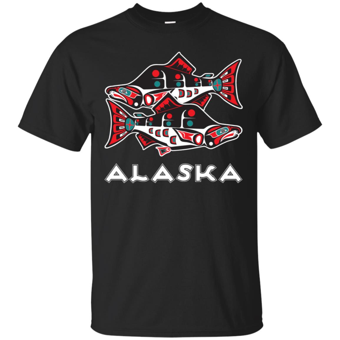 Alaska Salmon Fishing Native American Tlingit Ar Lswt T Shirt