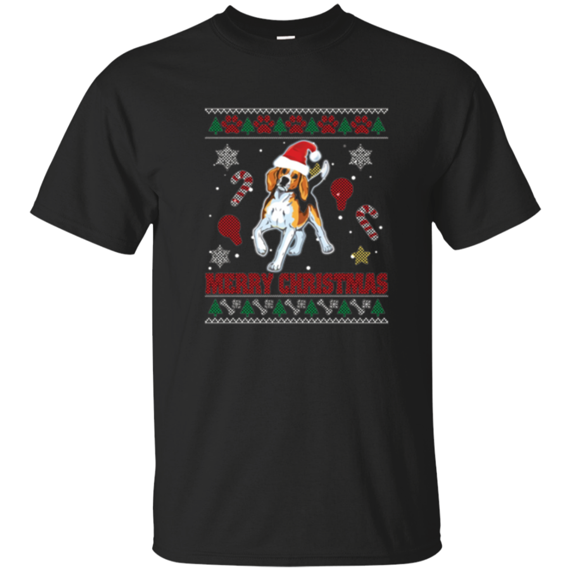 American Foxhound Dog Merry Christmas T-shirt Ugly Sweater