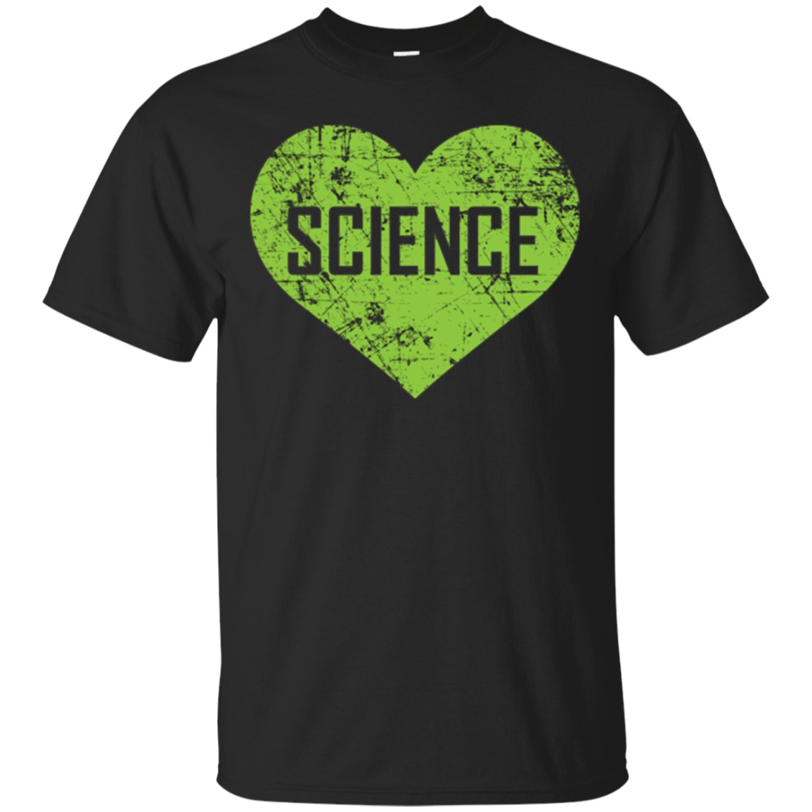 I Love Science Shirt, Funny Cute Text Green Heart Gift