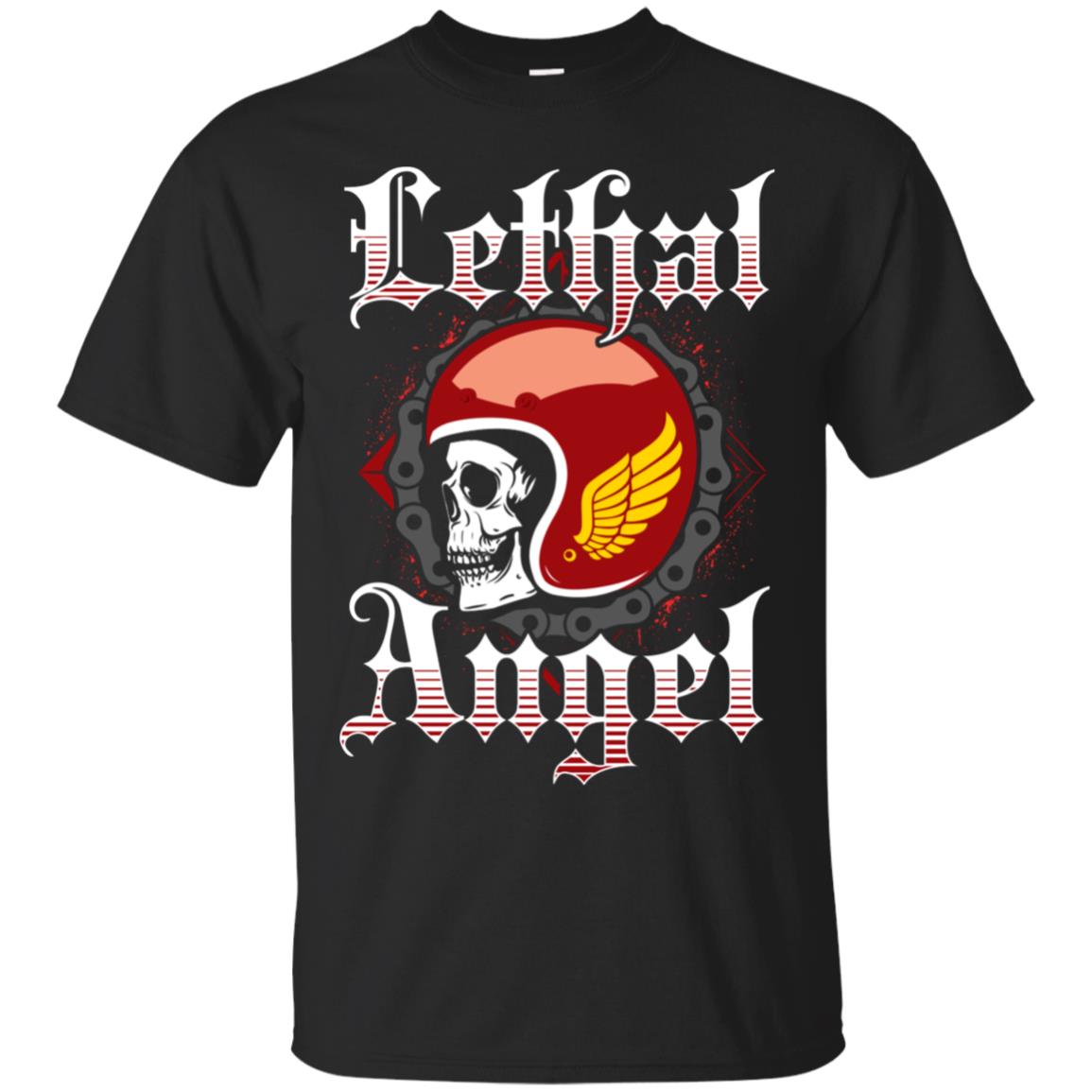 Angel Motorcycle Shirt Biker Babe Lethal Skull