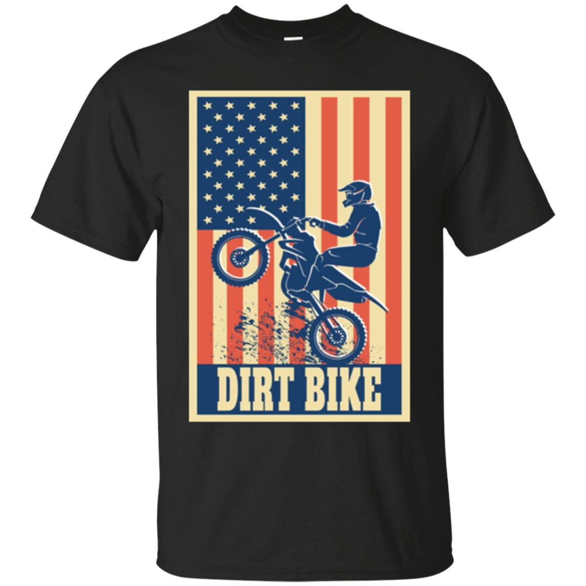 American Flag Patriotic Motocross Dirt Bike Shirt