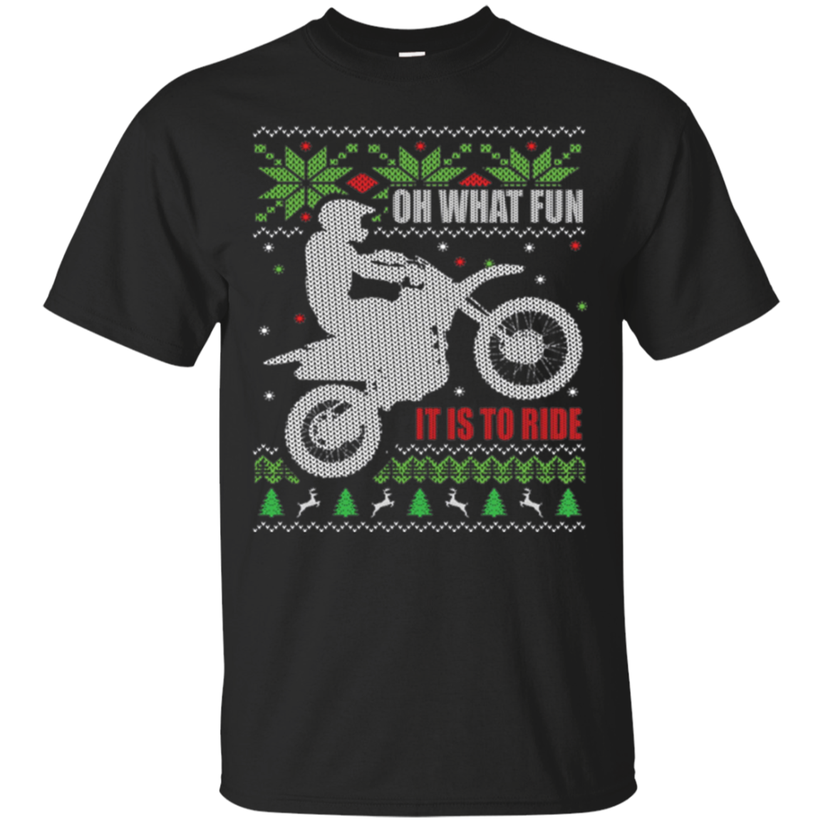 Dirt Bike Ugly Christmas Style Long-sleeve T-shirt