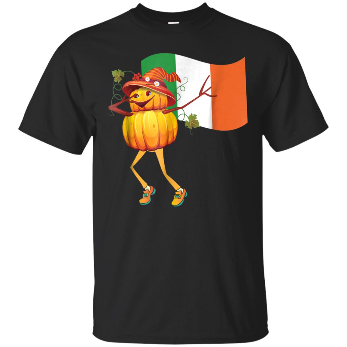 Dabbing Pumpkin Ireland Flag Halloween Dab Spooky T-shirt