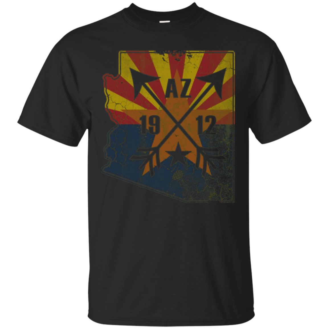 State Flag Of Arizona Est. Map Shirt