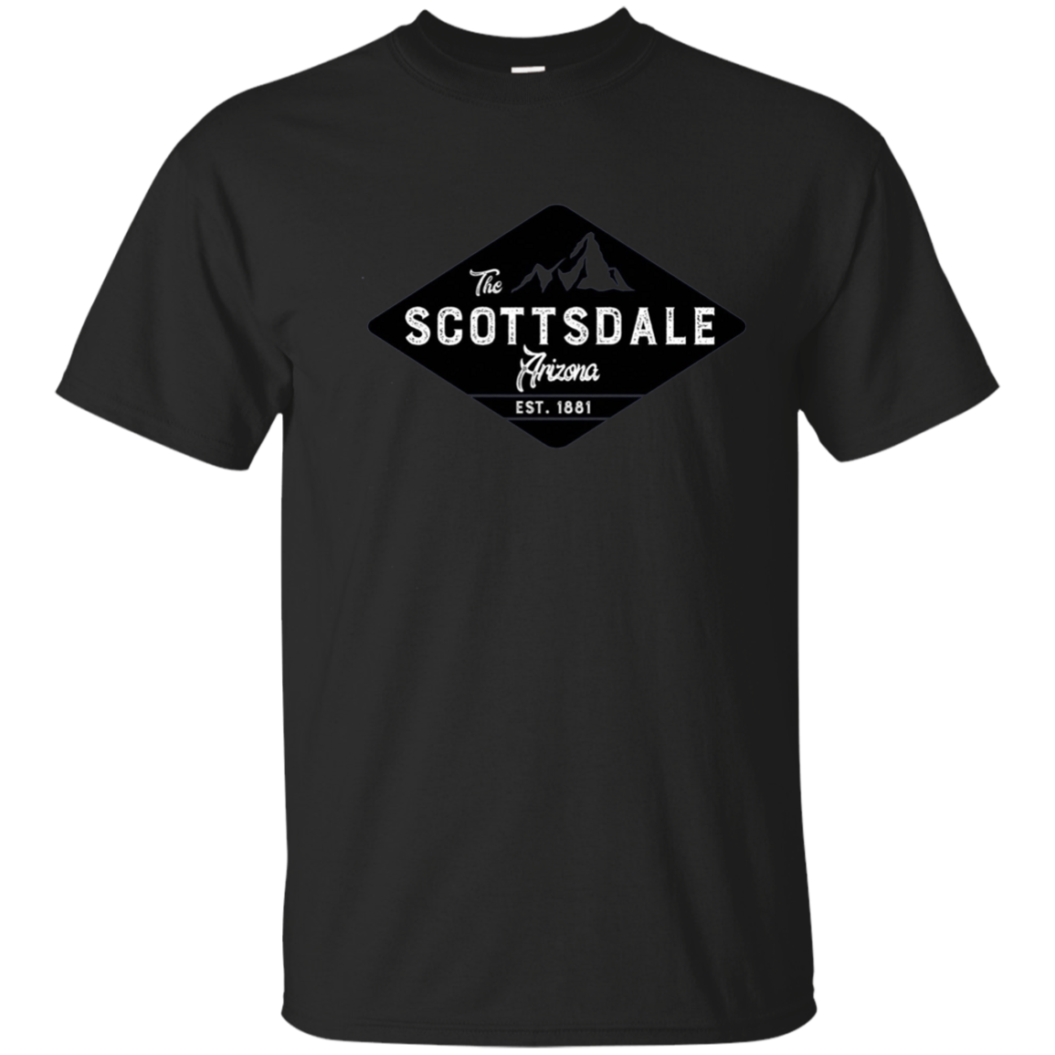 Scottsdale City Arizona 1881 - Distressed Mountain T-shirt