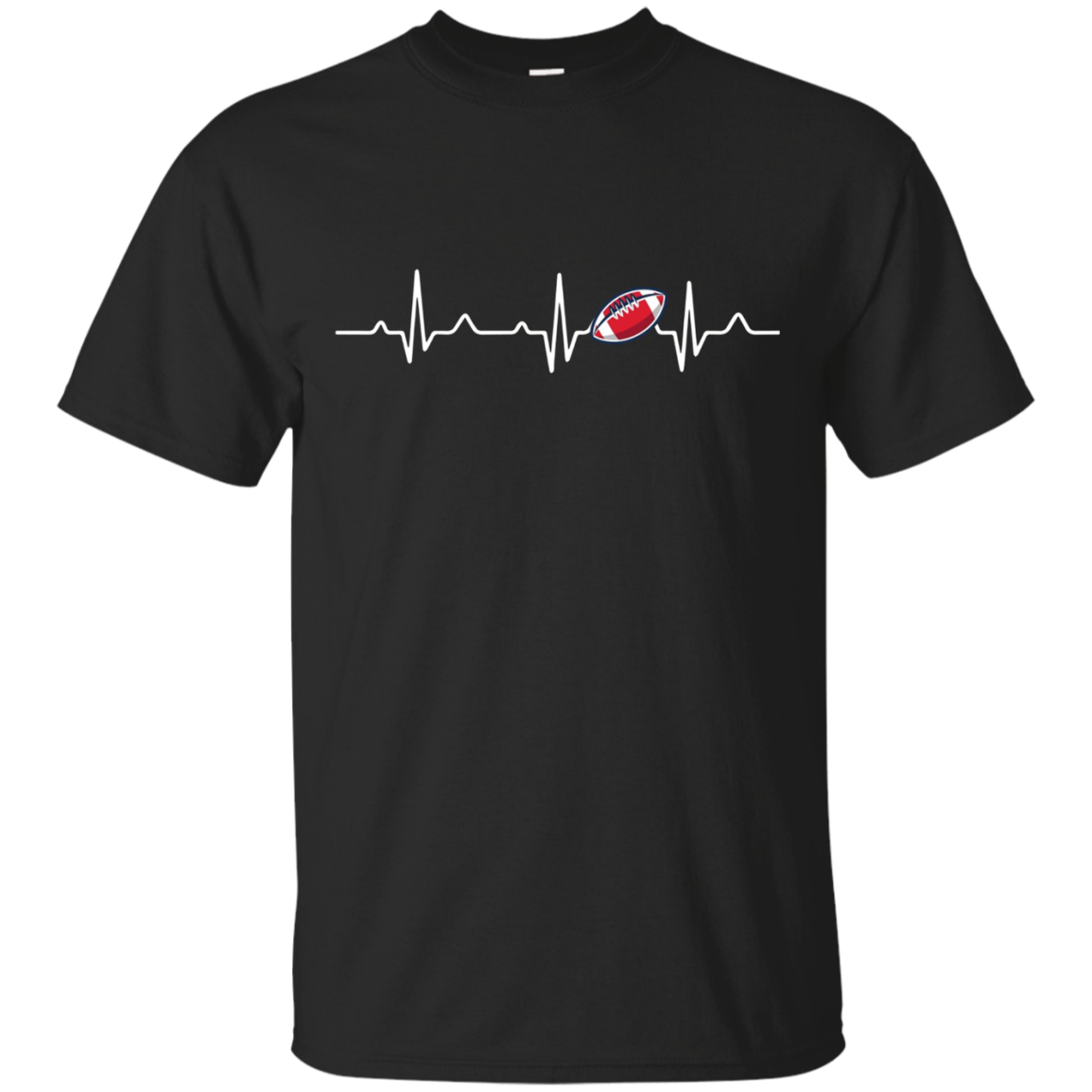Heartbeat Football Lover Gift T-shirt