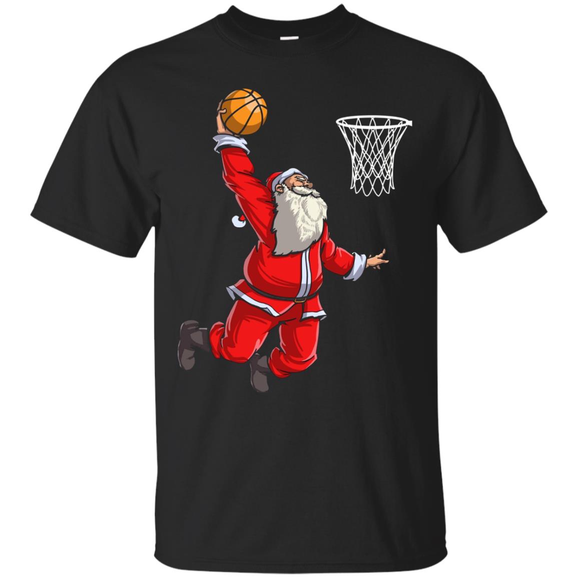 Basketball Santa T Shirt Christmas Hat Ball Sport Tee Gifts