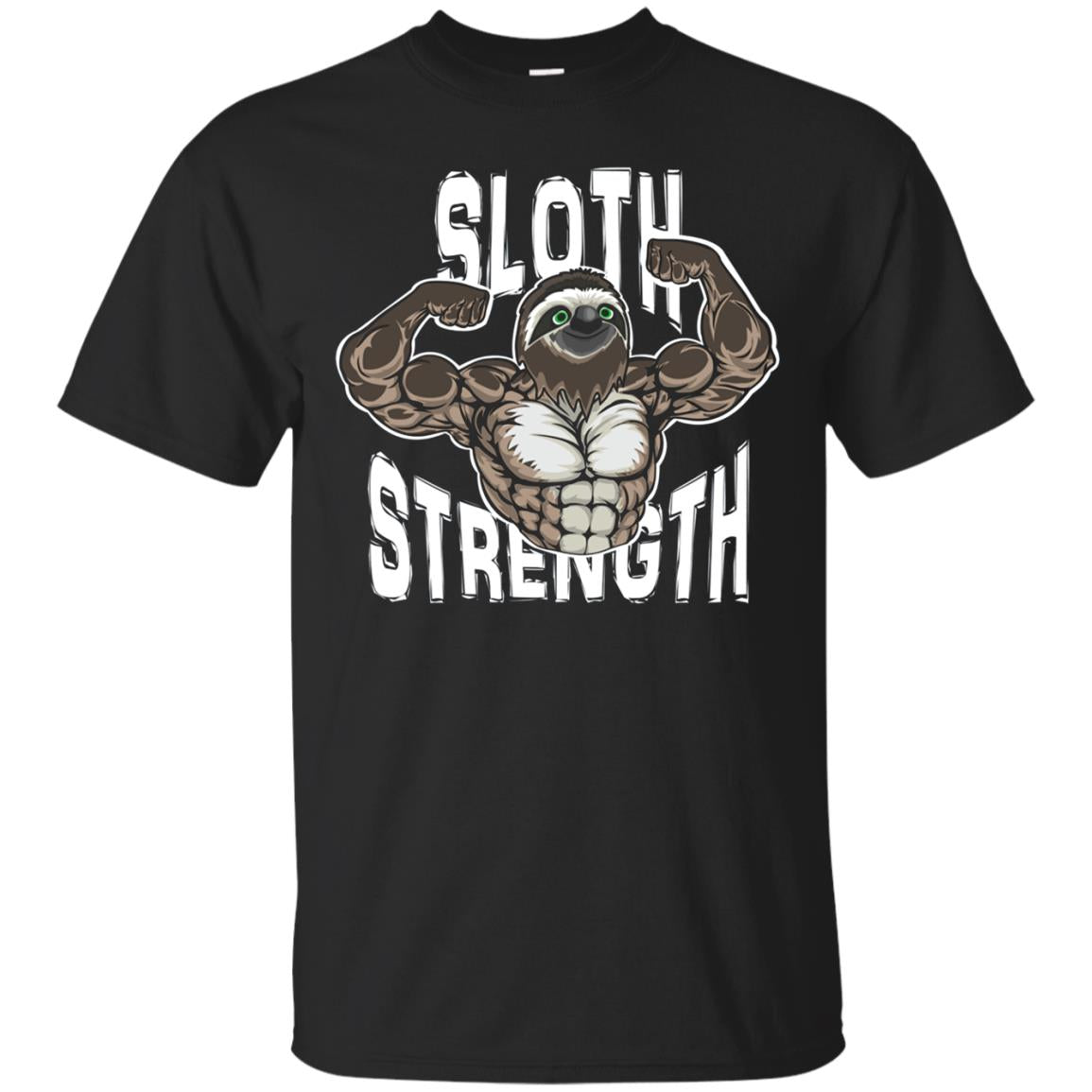 Gym Shirt Sloth Strength Muscular Animal