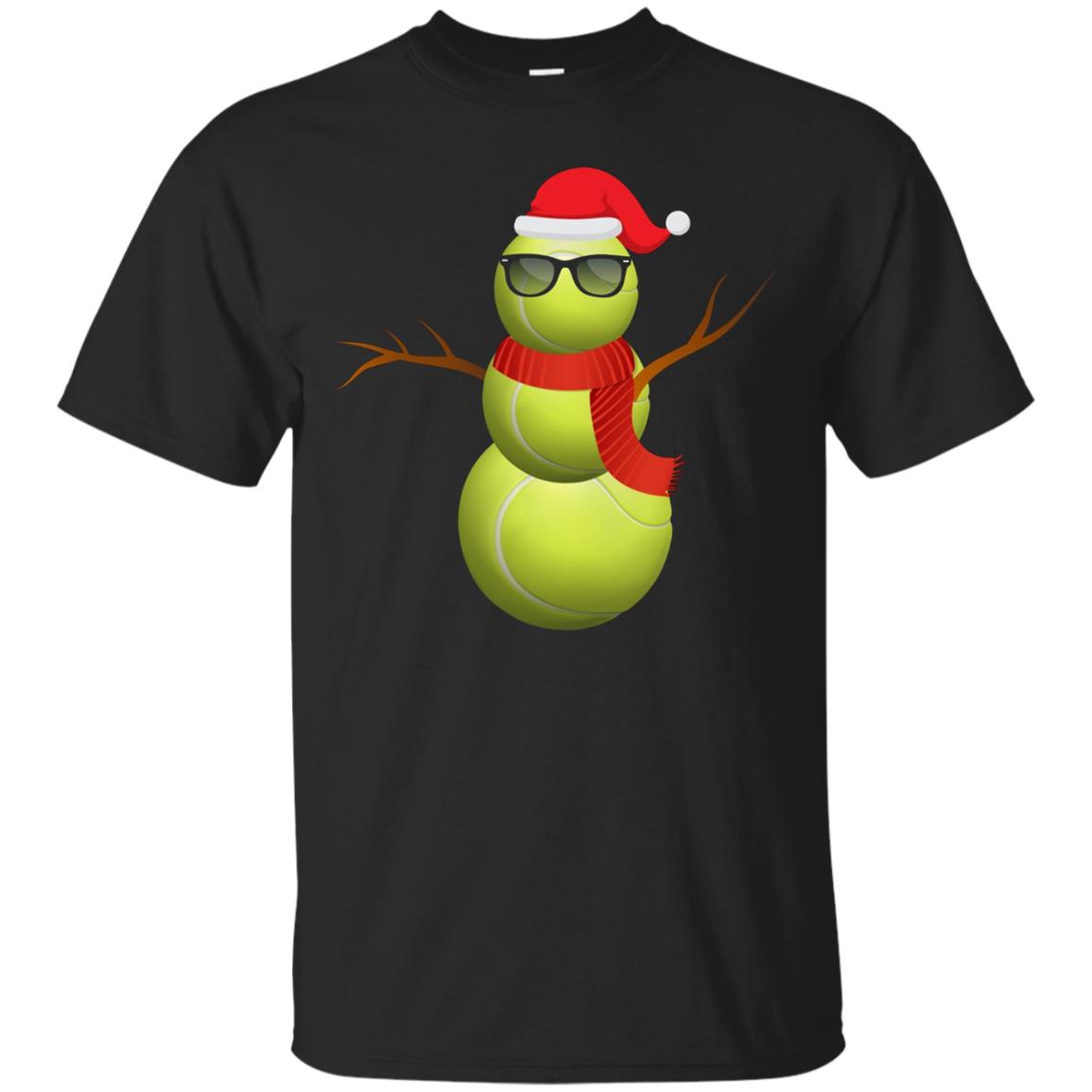 Funny Tennis Snowman Holiday Spirit Christmas Sports Shirt