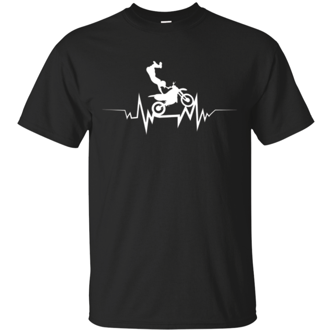 Motocross Biker Heartbeat T Shirt Gift For Motorcycle Lovers