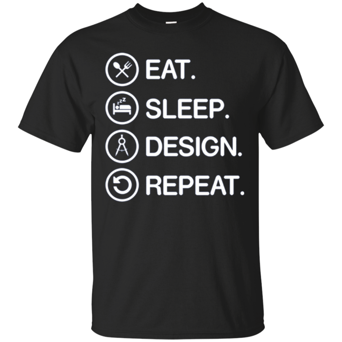 Unisex Eat Sleep Design Funny Architect Shirt Gift Navy