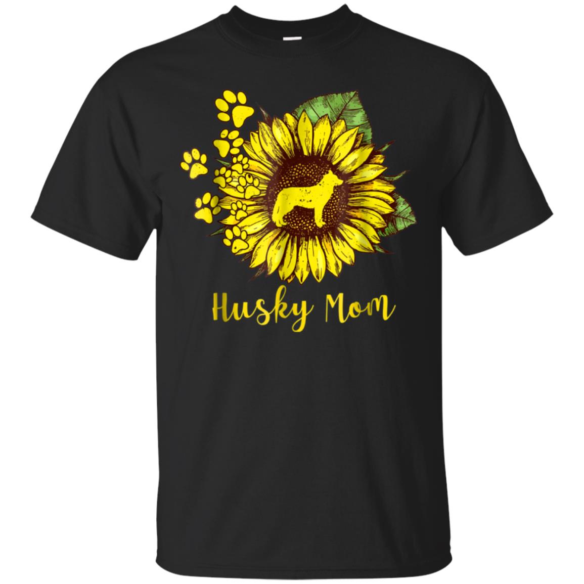 Sunflower Husky Mom Dog Mom Cool Funny Gift T Shirt