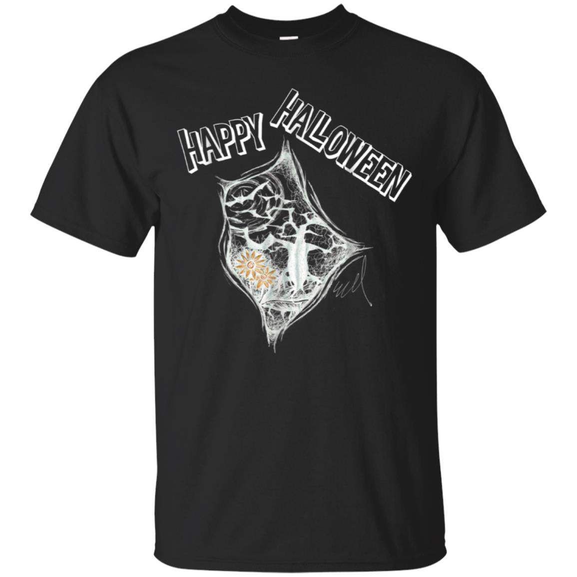 Happy Halloween Bats Creepy Spooky Scary Tee T Shirt