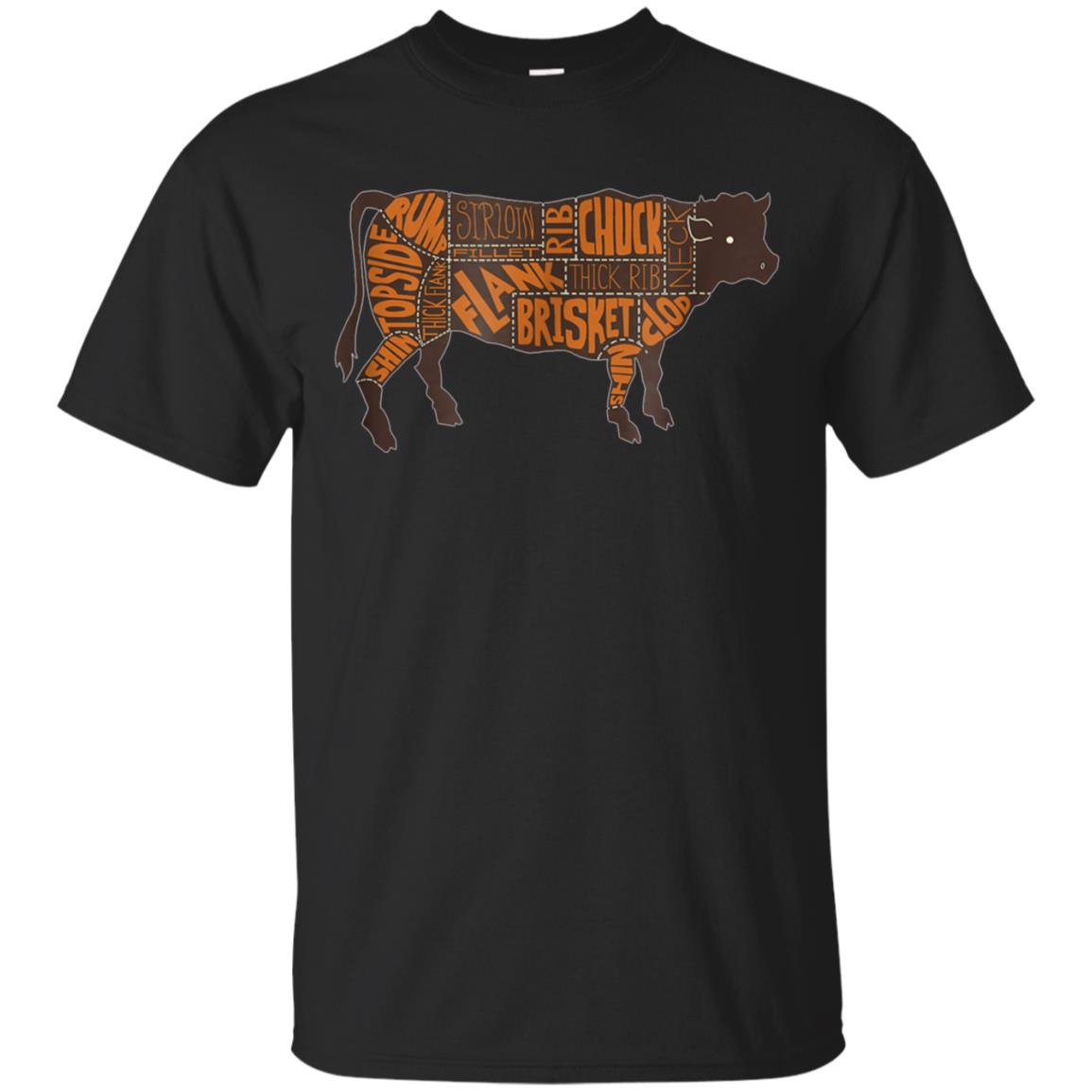 Buts Beef Cuts Anatomy Of A Cow Steak Lovers T Shirt