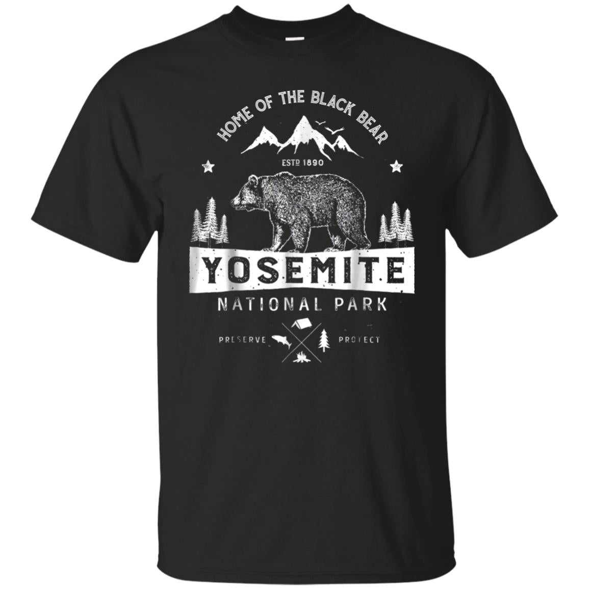 Yosemite National Park T Shirt California Bear Vintage Gifts