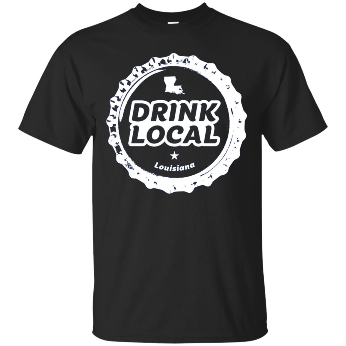 Drink Local Louisiana Craft Beer Bottle Cap Shirt