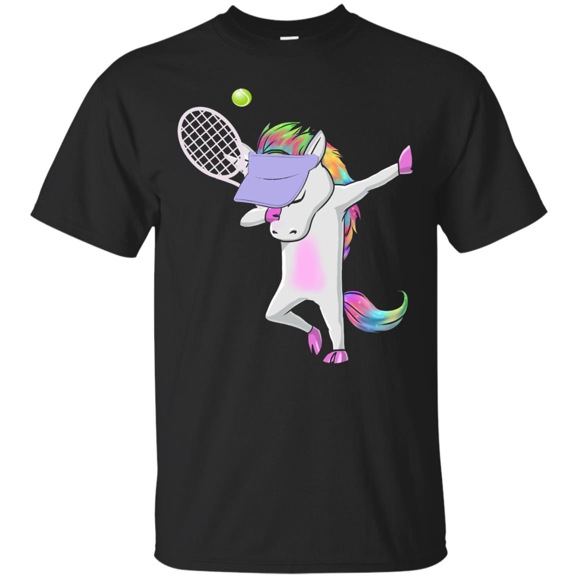 Tennis Dabbing Unicorn Funny Dab Dance T-shirt