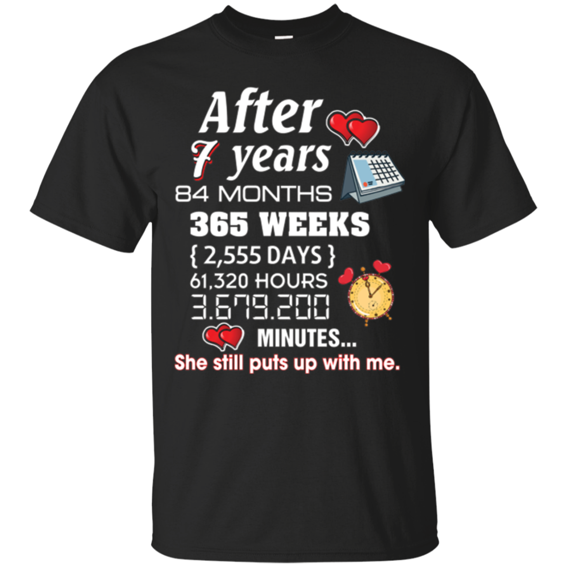 7th Wedding Anniversary T Shirt 7 Years Anniversary Gift