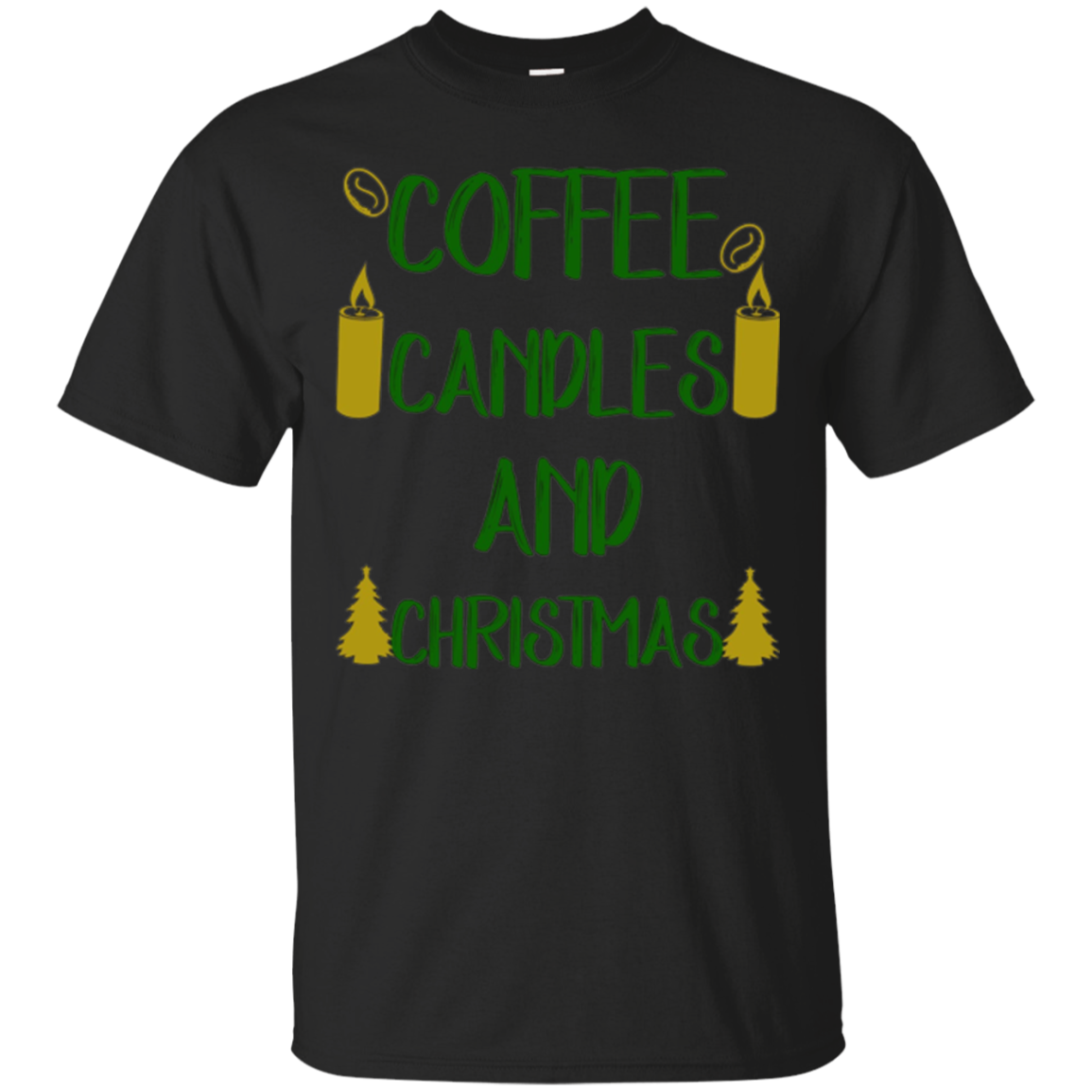 Coffee Candle And Christmas T-shirt