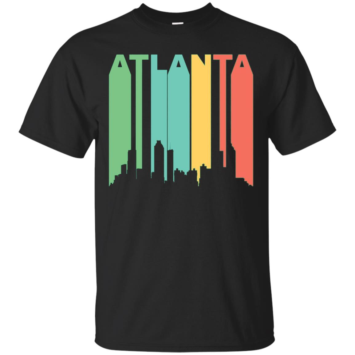 Retro Atlanta Georgia Cityscape Downtown Skyline T-shirt