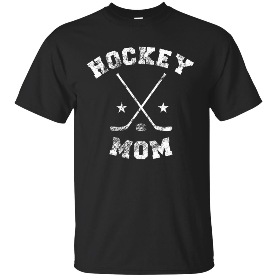 Retro Distressed Hockey Mom Crossed Sticks Shirt