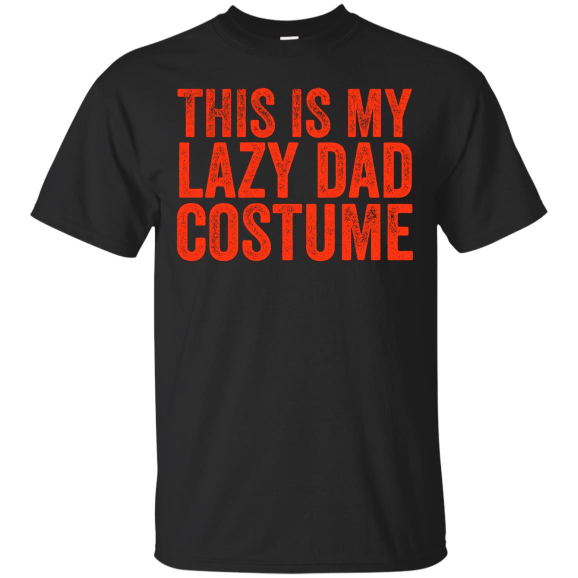 Funny Halloween Tshirt For Dad Lazy Father Orange