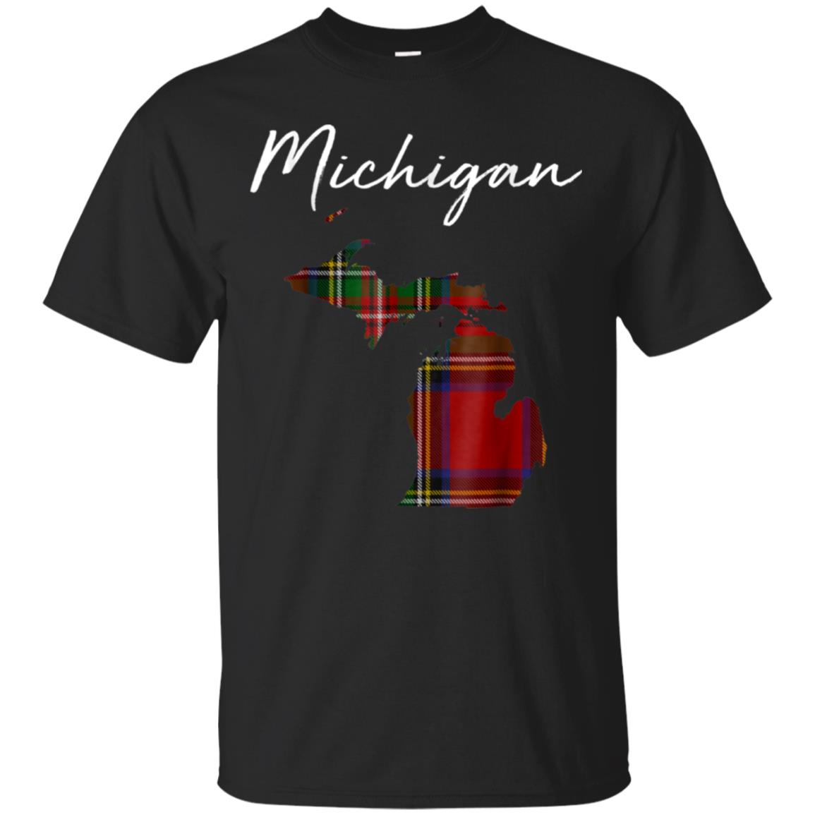Michigan Map Tartan T-shirt