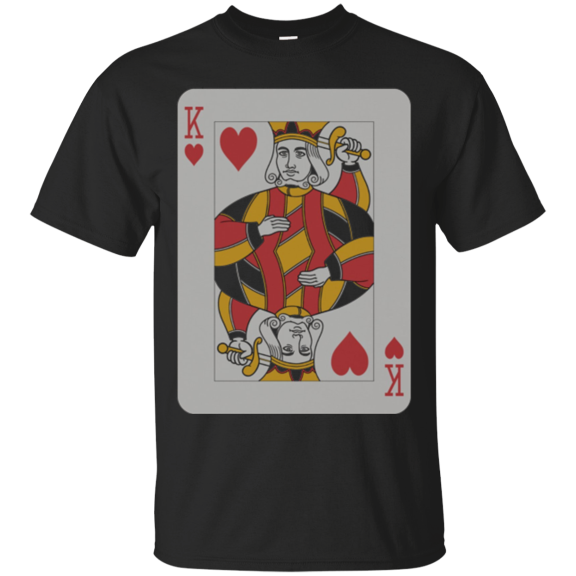 King Hearts T-shirt Play Win Poker Party Player Costume