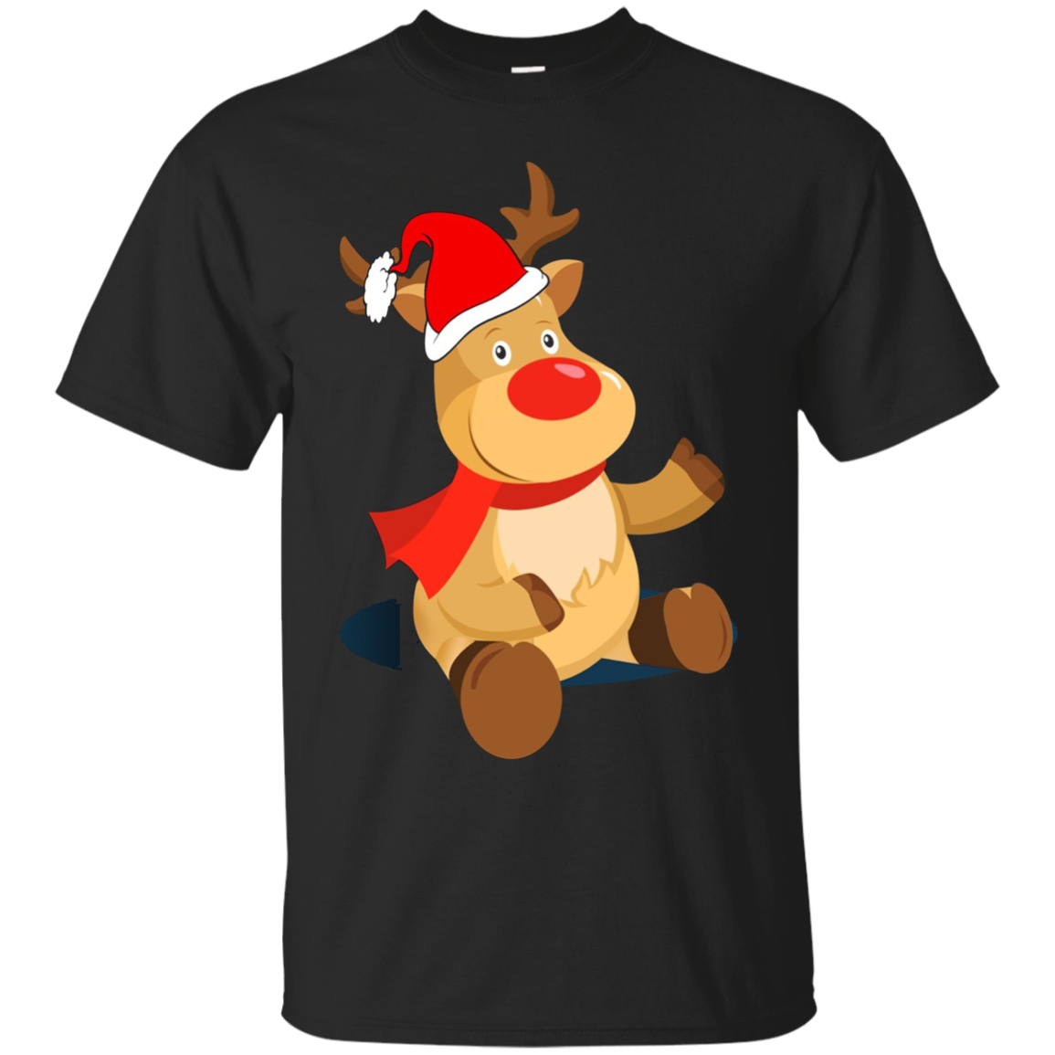 Cute Christmas Reindeer Sweater Emoji Cartoon T-shirt