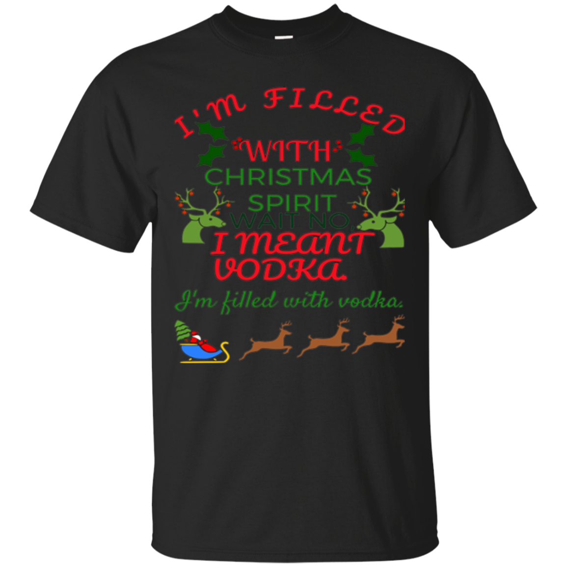 Funny Christmas Shirts For The Holidays - Vodka Xmas Spirit