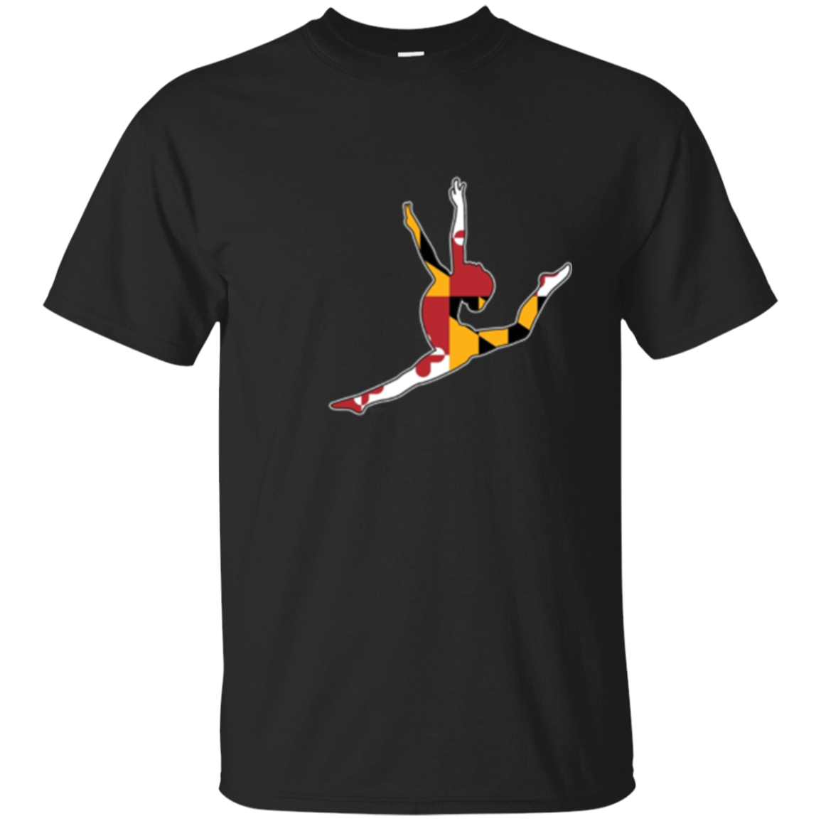 Gymnastics Maryland State Flag Decal T-shirt For Gymnasts