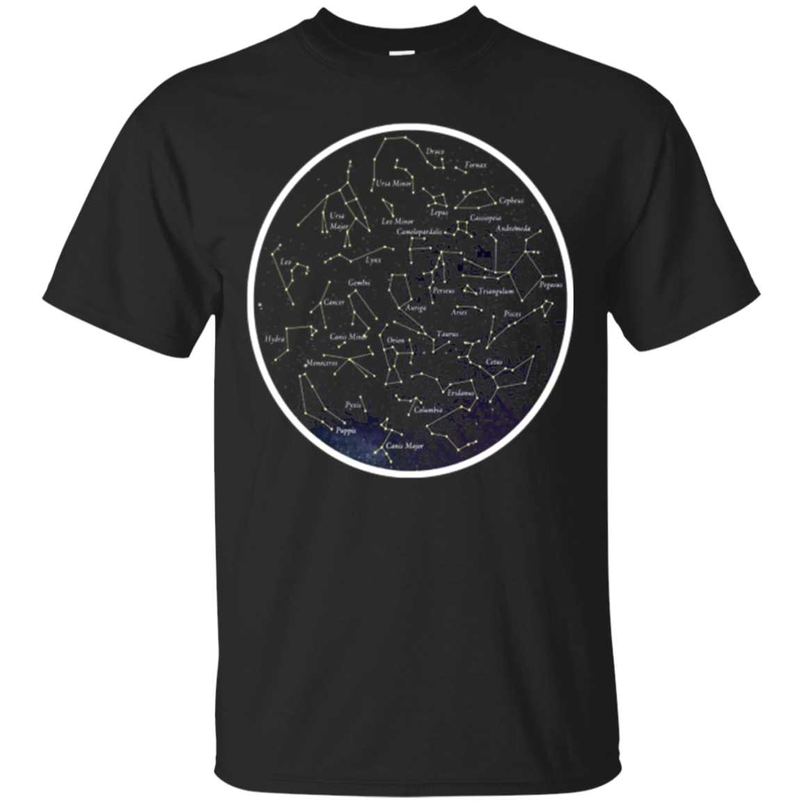 Constellation Stars Galaxy Map Space Graphic Science T-shirt