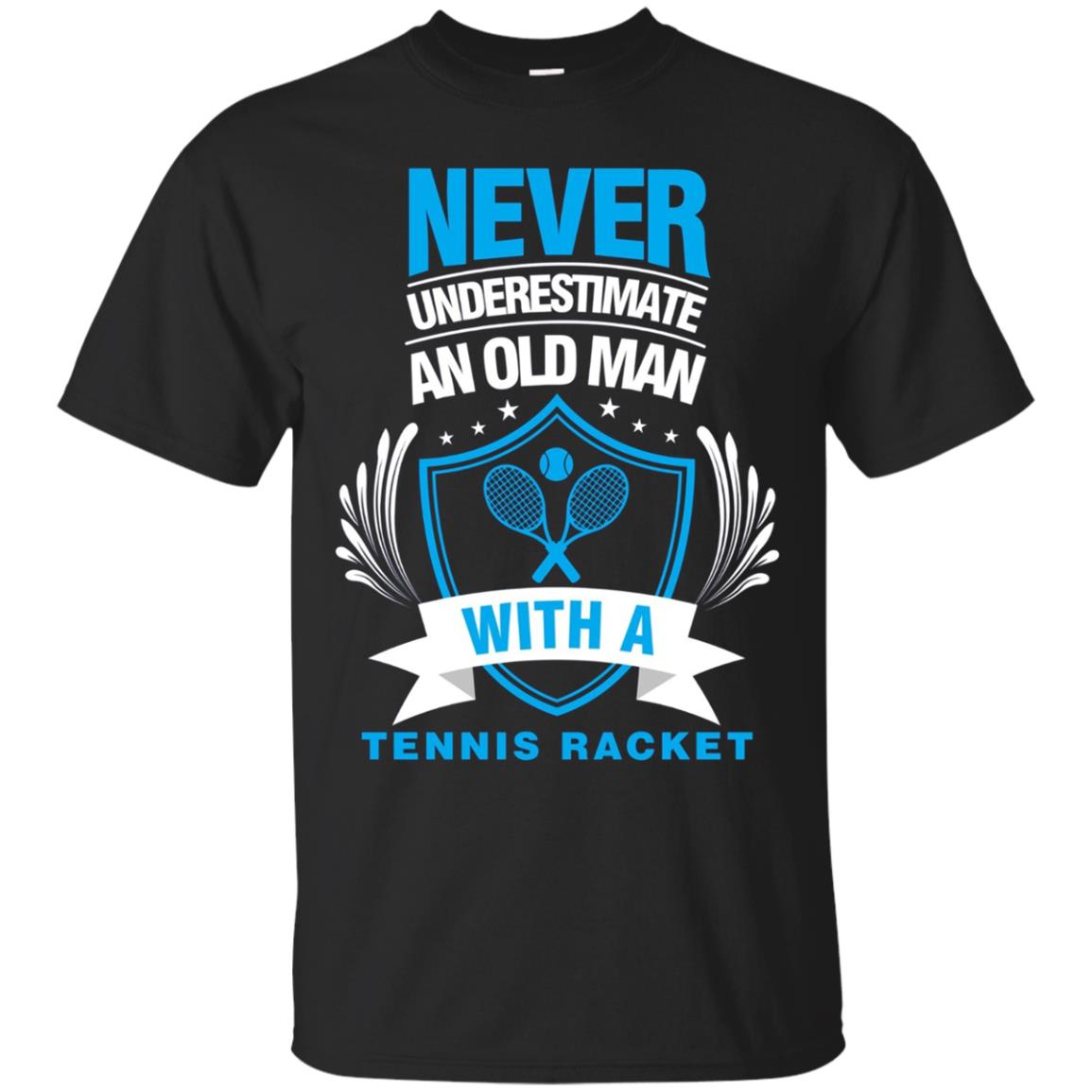 Tennis Player Shirts : Funny Old Man Tennis Racket T-shirt