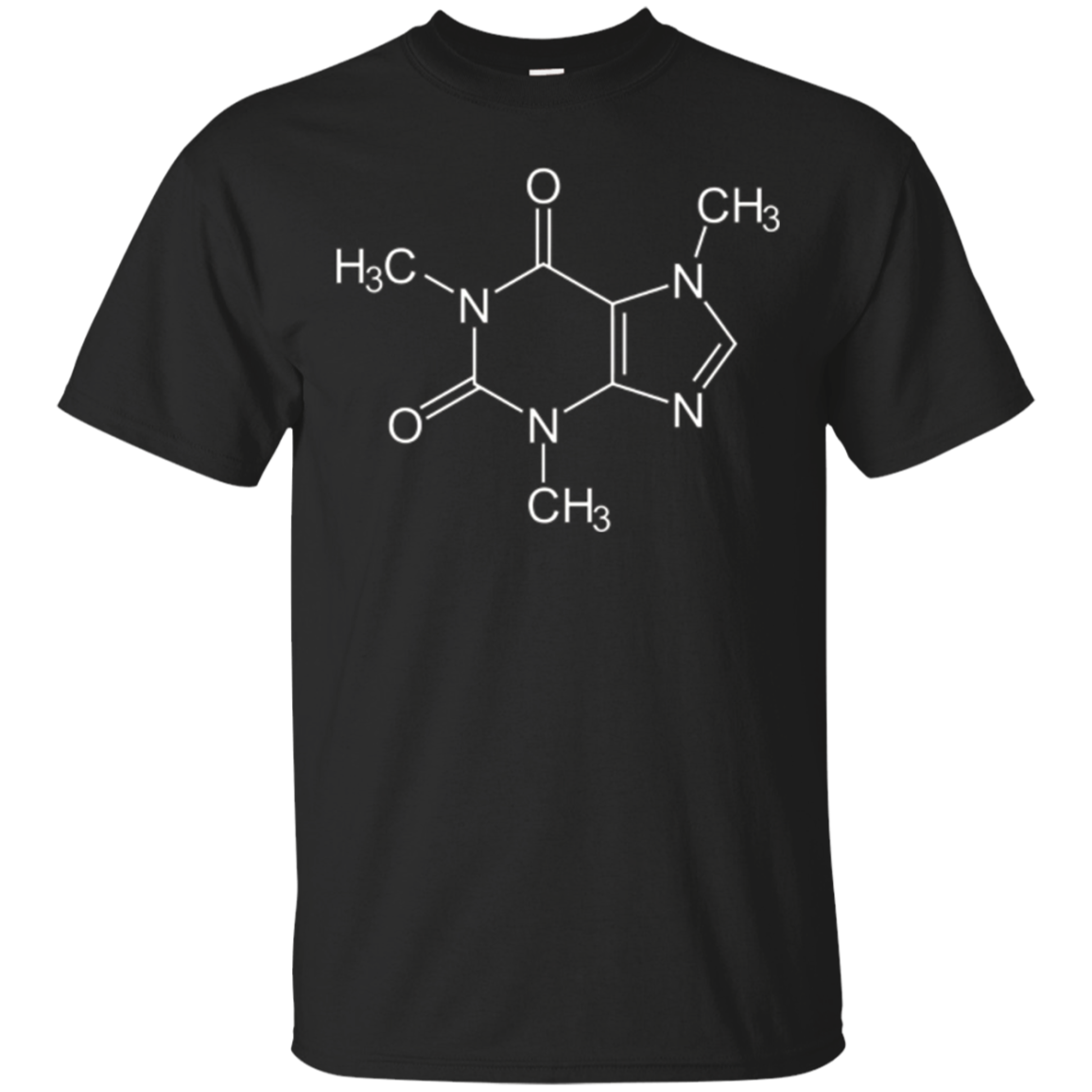 Caffeine Molecule Coffee T-shirt Coffee Lovers Funny Gift