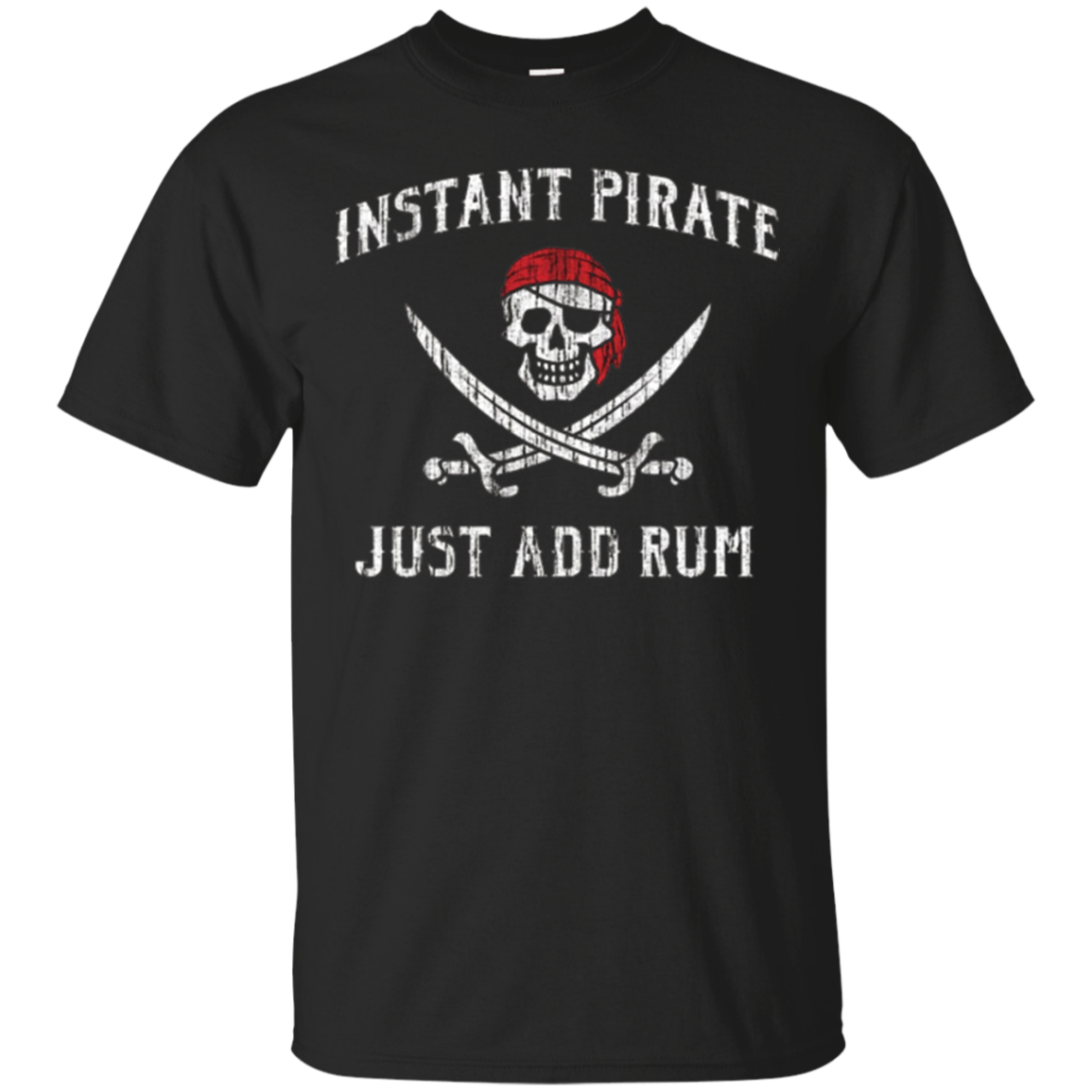 Vintage Instant Pirate Just Add Rum Funny T-shirt