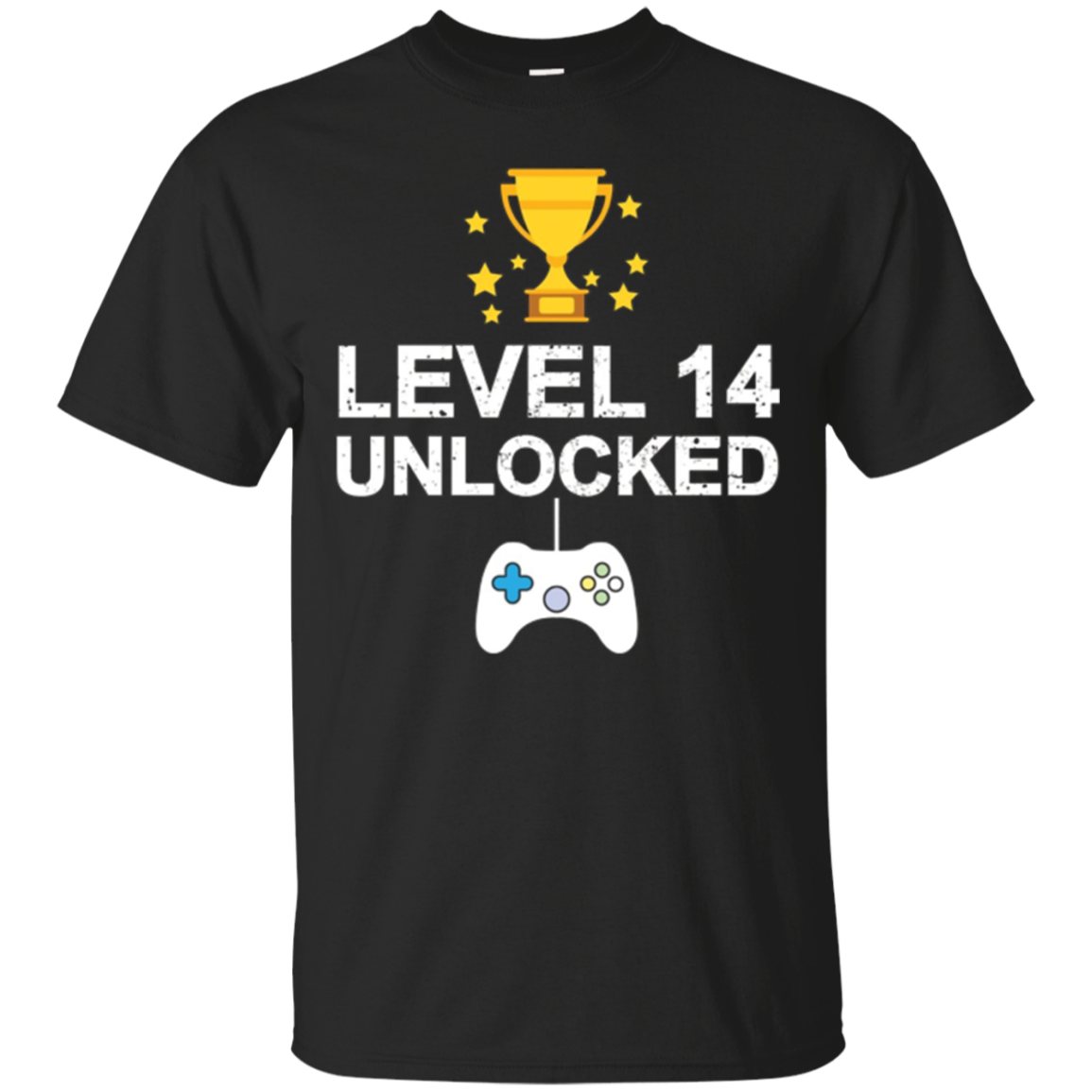 14th Birthday Level 14 Unlocked Funny T-shirt Gamer Gift 